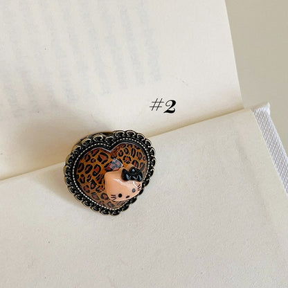 Brown Leopard Pattern Kitty Necklace/Ring/Bracelet/Choker