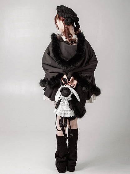 ブラックキティバックパック/クロスボディバッグ