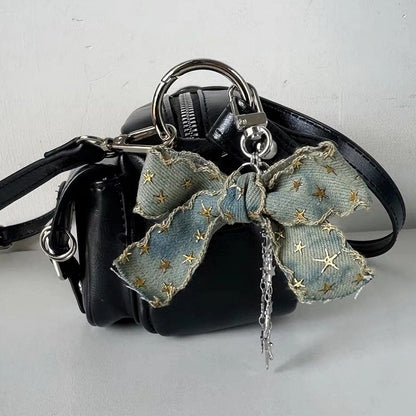 Bowknot Y2K Keychain Black/Silver/Blue/Pink