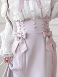 Charm Light Pink Sweetheart Bow Clips with Skirt
