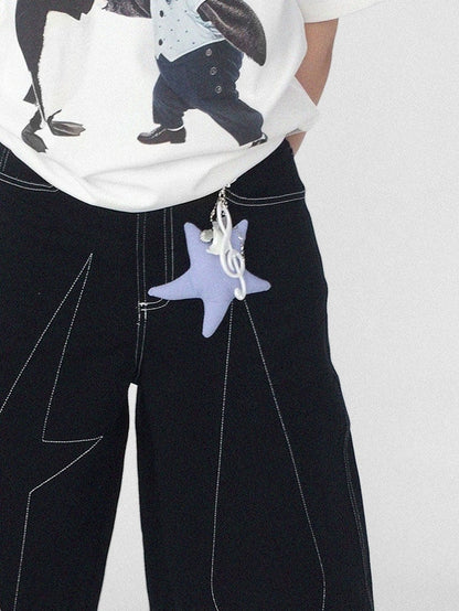 Y2K Star with Silver Necklace/Hanging Chain