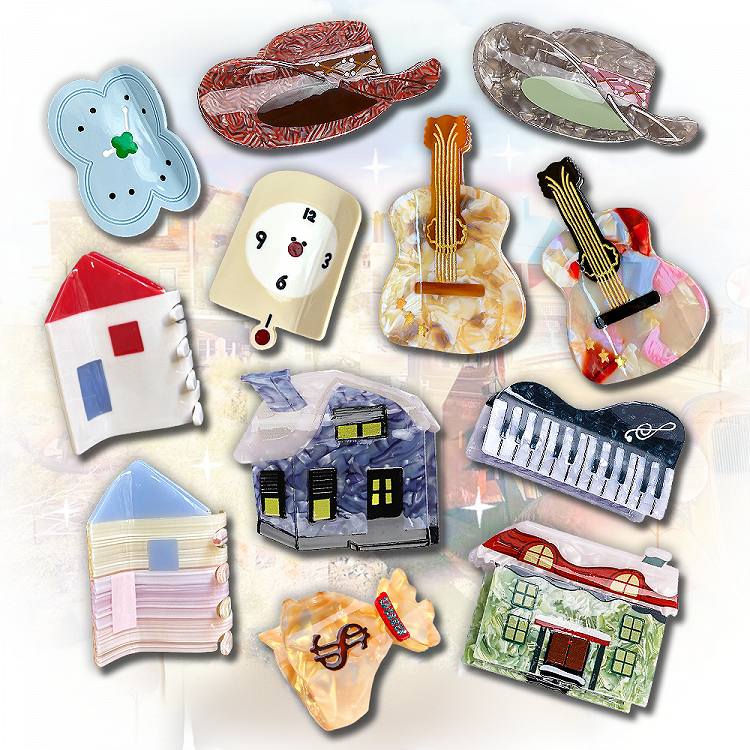 Western Town Life Inspired Hair Claw Clip