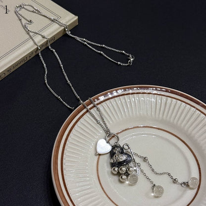 11 ネックレス ハート Y2K オプション ペンダント