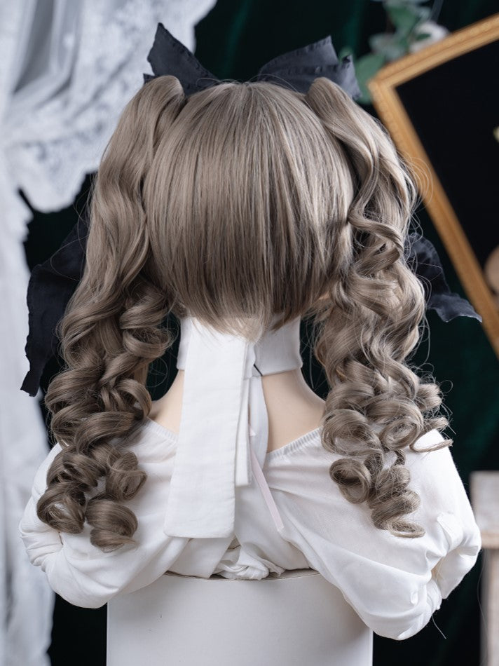 30CM Long Double Wig Synthetic Brown Ponytail Clips Length With Claw