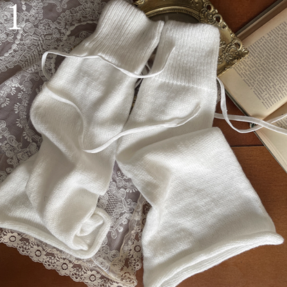 Cut-out Stulpen Bein Design Weiß Kette Overknee Strümpfe/Bein/Spitze