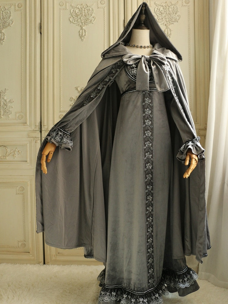 Gray Velvet Cloak