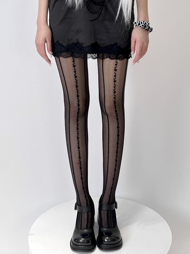 Tights Bittersweet Pattern Striped Black/White