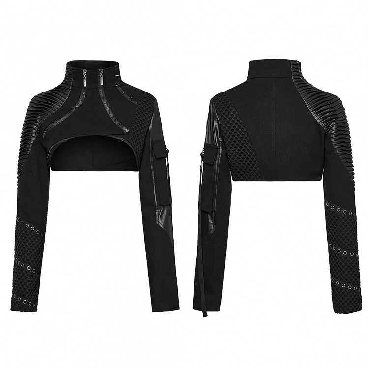 Black Jacket Punk Short Motorcycle Ultra
