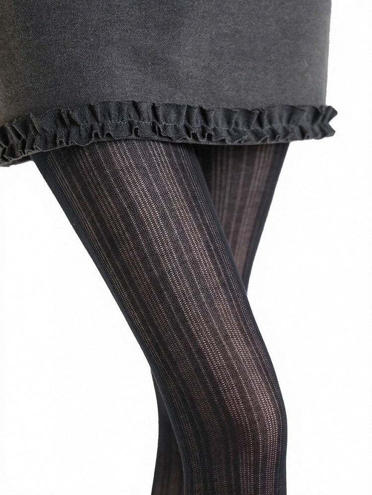 3-Color Minimalist Striped Semi-sheer Tights - ModaSwings