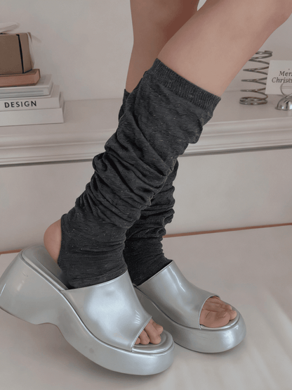 4 Color Options Thin Stacked Leg Warmers With Colorful Polka-dot Pattern