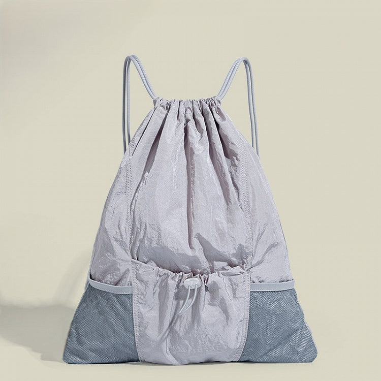 Backpack Black/Gray Drawstring Athleisure