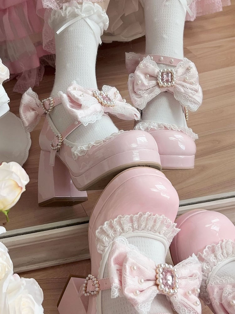 Rhinestone Pink Beaded Decorated Polished Dusty Detachable And