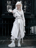 Hooded White Lolita Ouji Coat Gothic