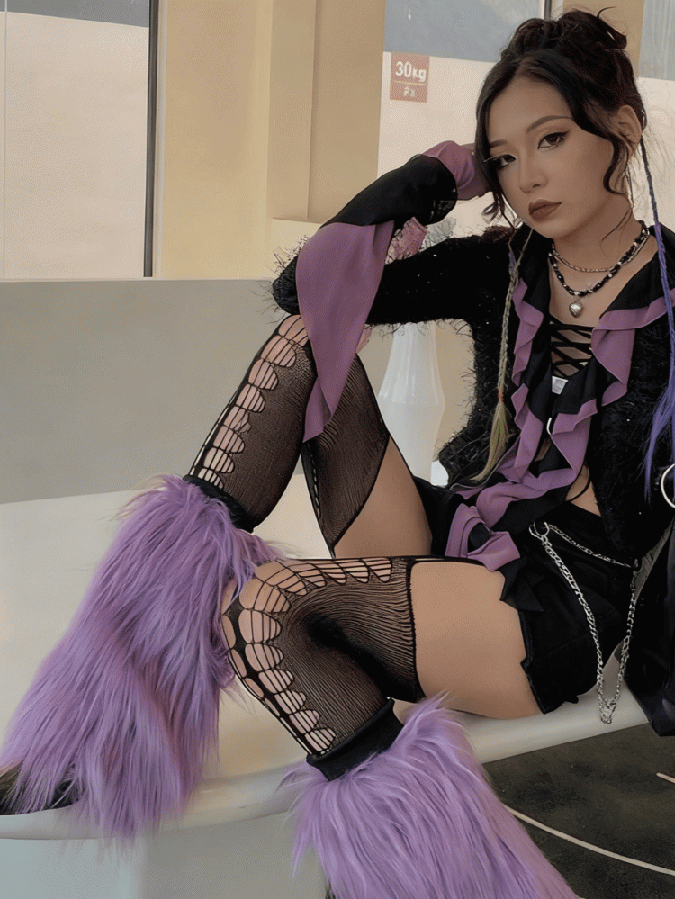 Shaggy Y2K 20CM/30CM/40CM Leg Purple Warmers