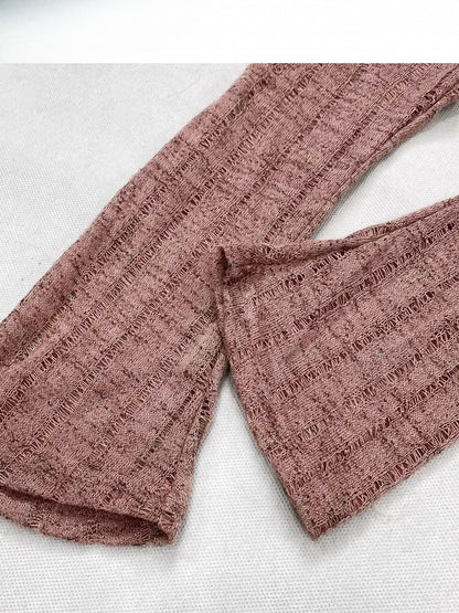 + Schal Brauner Buchstabe Asymmetrisches Top Musterdruck Millard Rötlich Gestreifter Modesaum