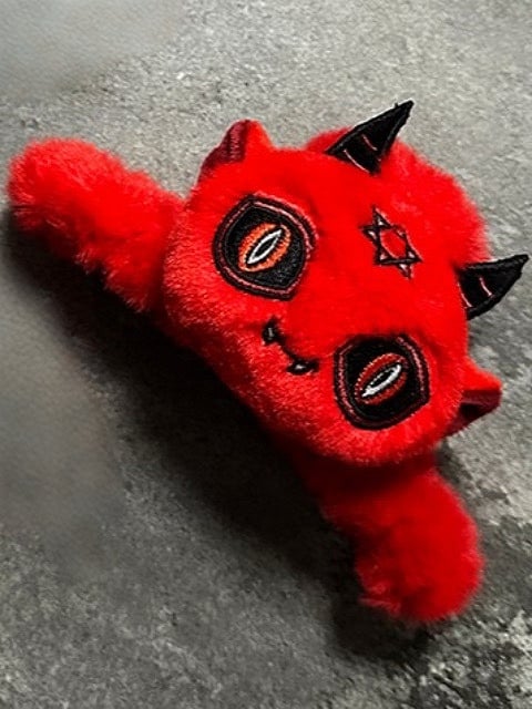 Devil Plush Red Hairclip Gothic