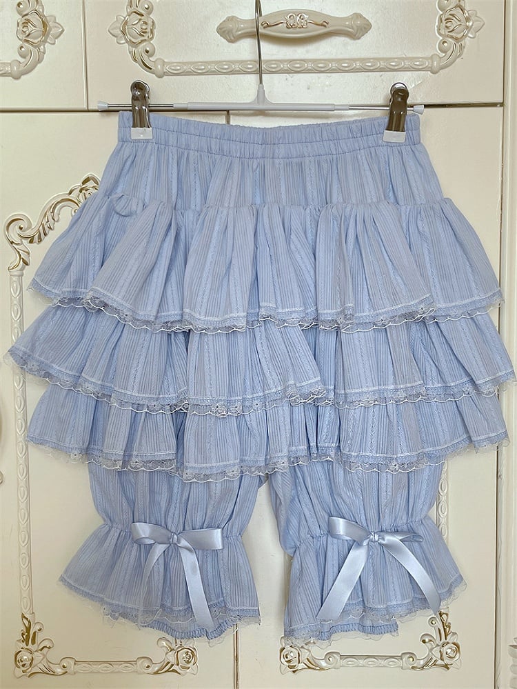 Cotton Multi-Layered Lolita Blue Bloomers