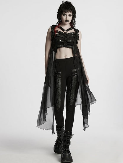 Punk Hollow Skeleton Black Personalized Vest