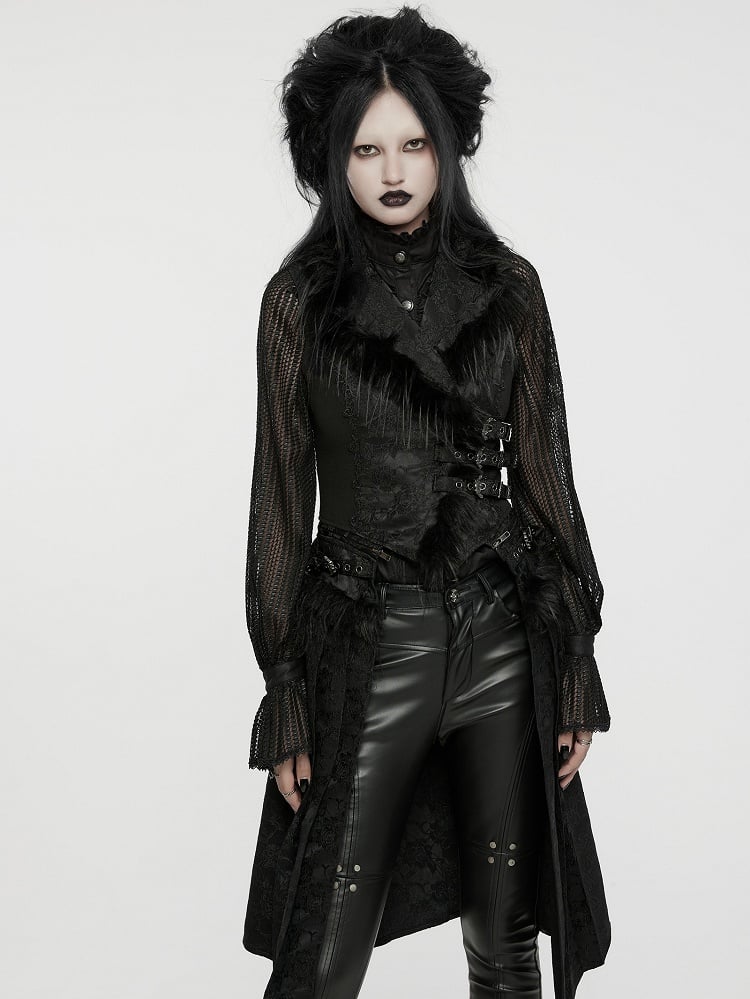 Goth Detachable Black Vest