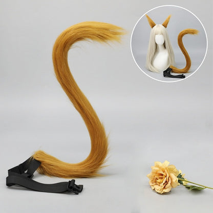 4 Faux Fur Lolita Colors Solid Color Long Kitty Tail