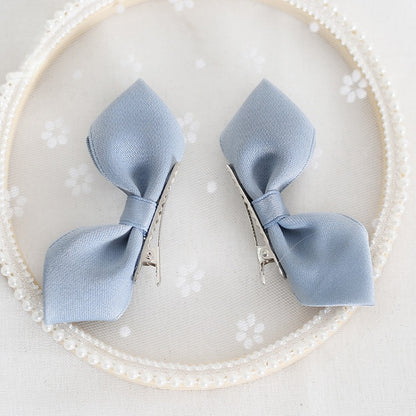 Dusty Sweet Pair Bowknot / Blue Pink A of Hairclips