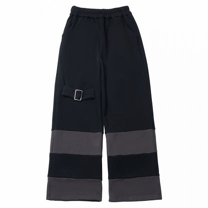 Pants Raccoon-Inspired Striped Black Gray