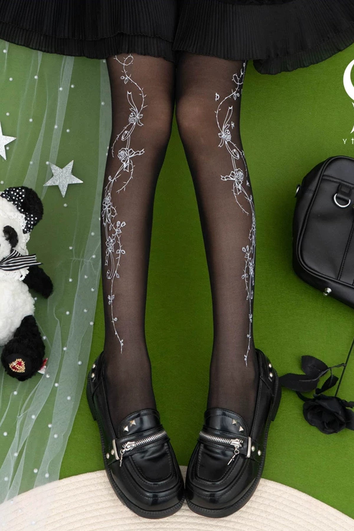 Rose Story Floral Patterned Tights