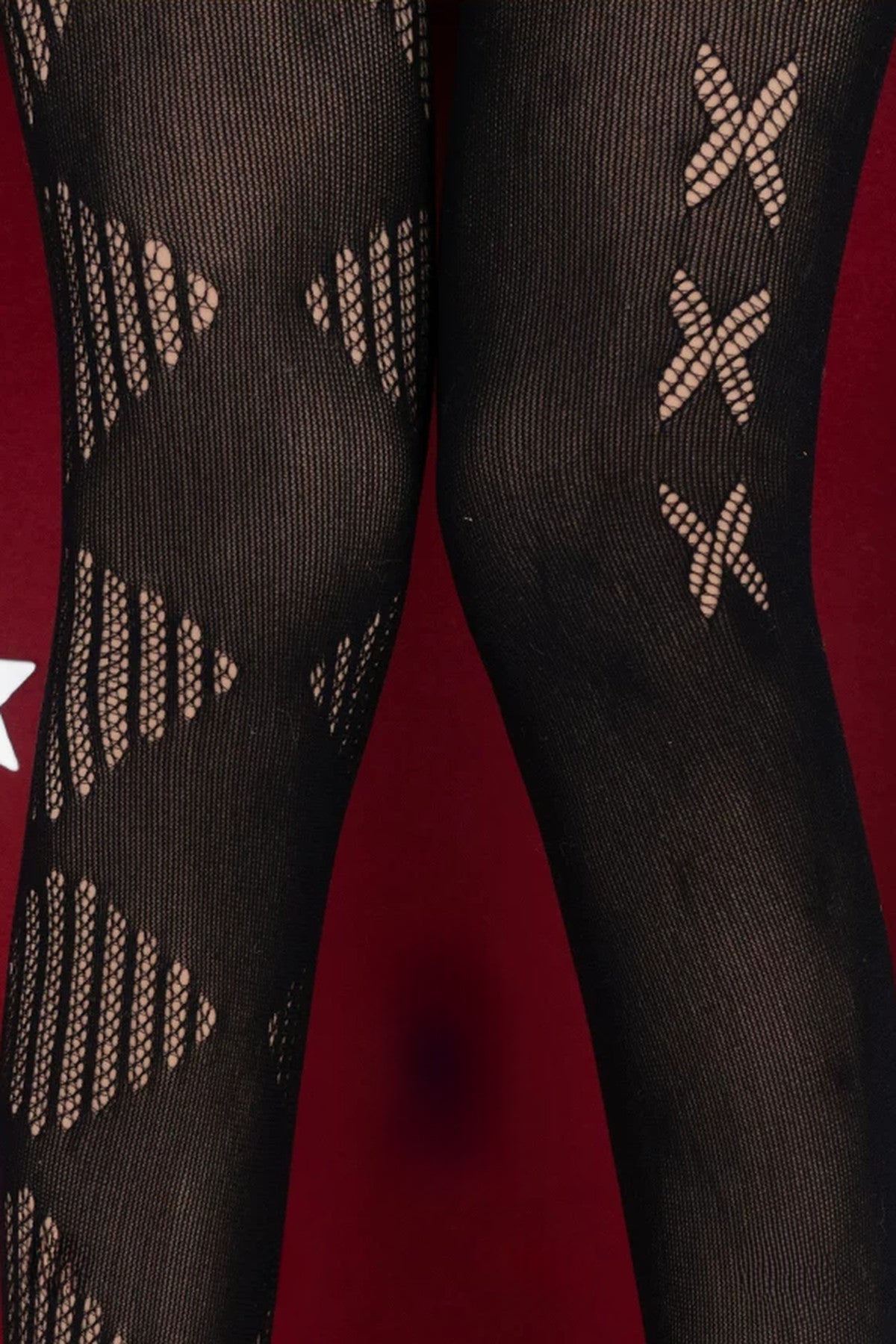 Dark Queen Lace-Up Detailed Tights