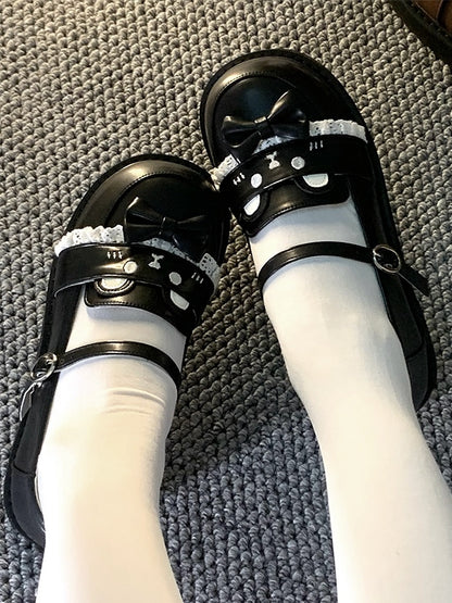 Style Design Bear JK Preppy - Shoes PU with Leather