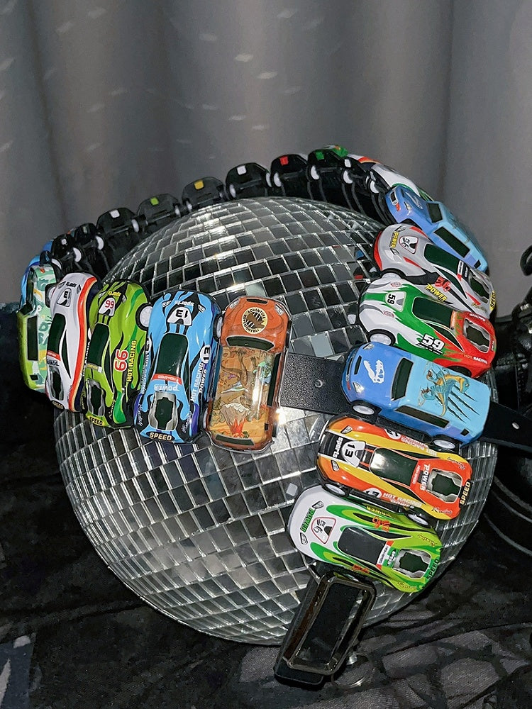 Racer Car PU Decorated Y2K Belt