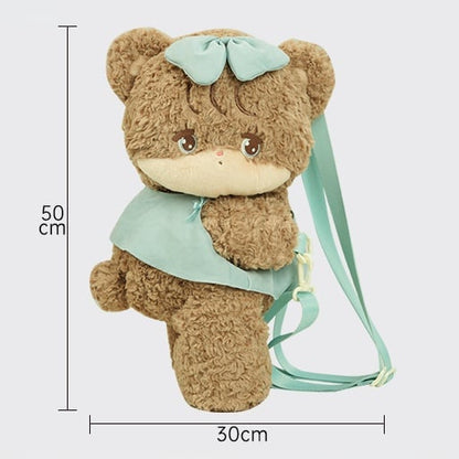 Blue / Crossbody Bear Kawaii Brown Backpack Plush