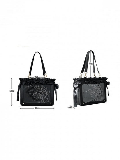 Large Transparent Window Bag with Side Zip in Multiple Colors - Green Gable