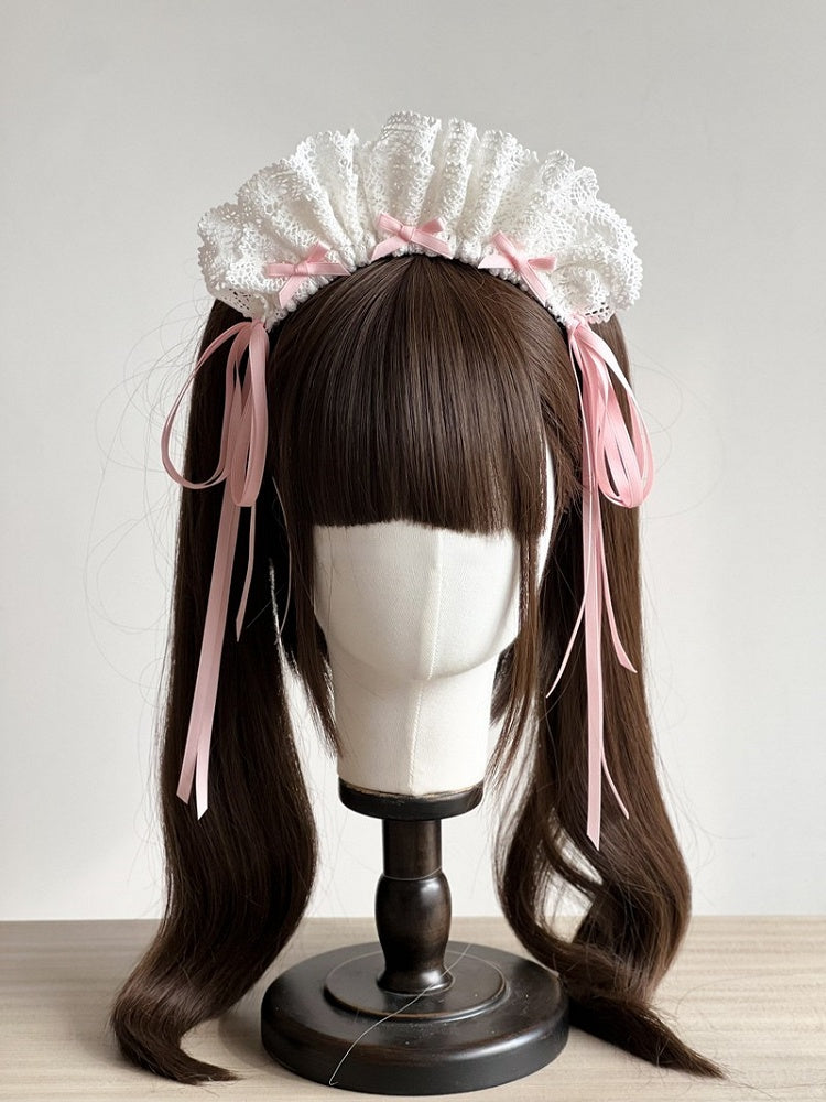 Options Bows KC Ribbon Streamers – Color Lolita White and 6 Lace with Ruffled