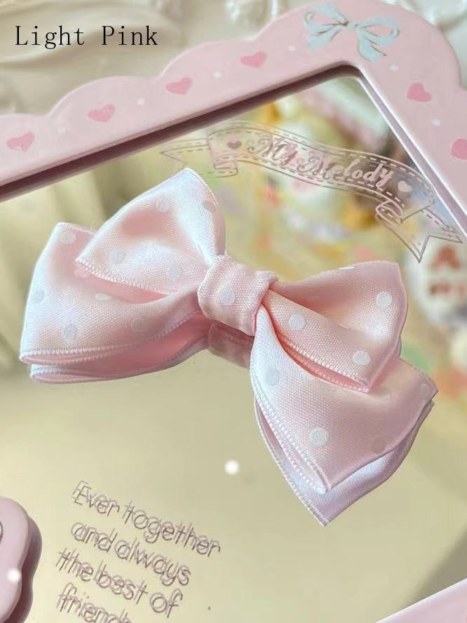 10 Color Bowknot Hairclip Pattern Polka-dot Options
