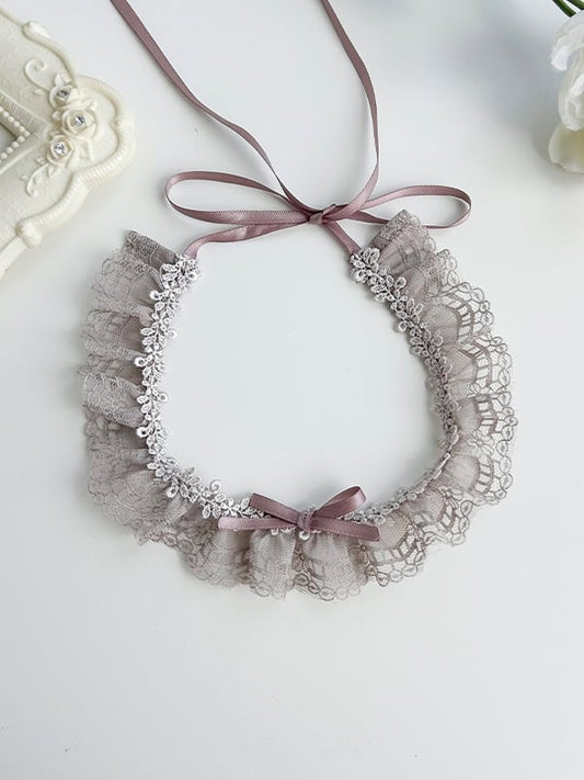 Self-tie Dusty Purple Choker