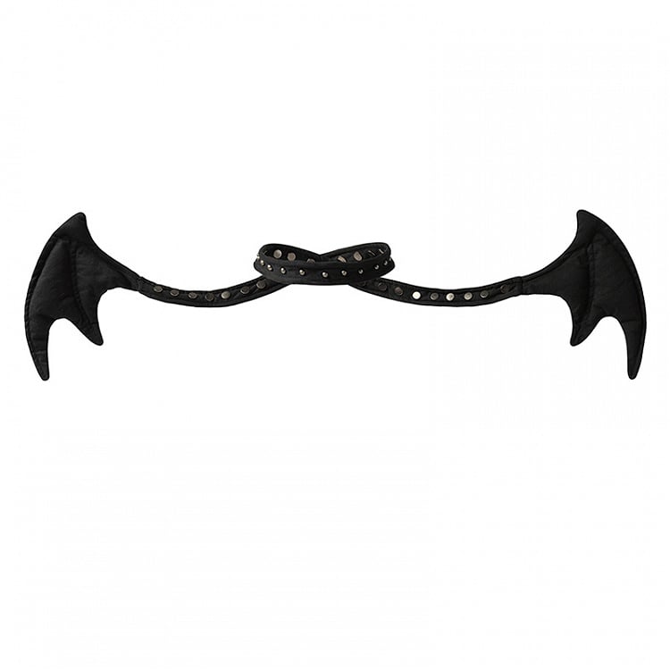Punk Black Devil Wings Choker