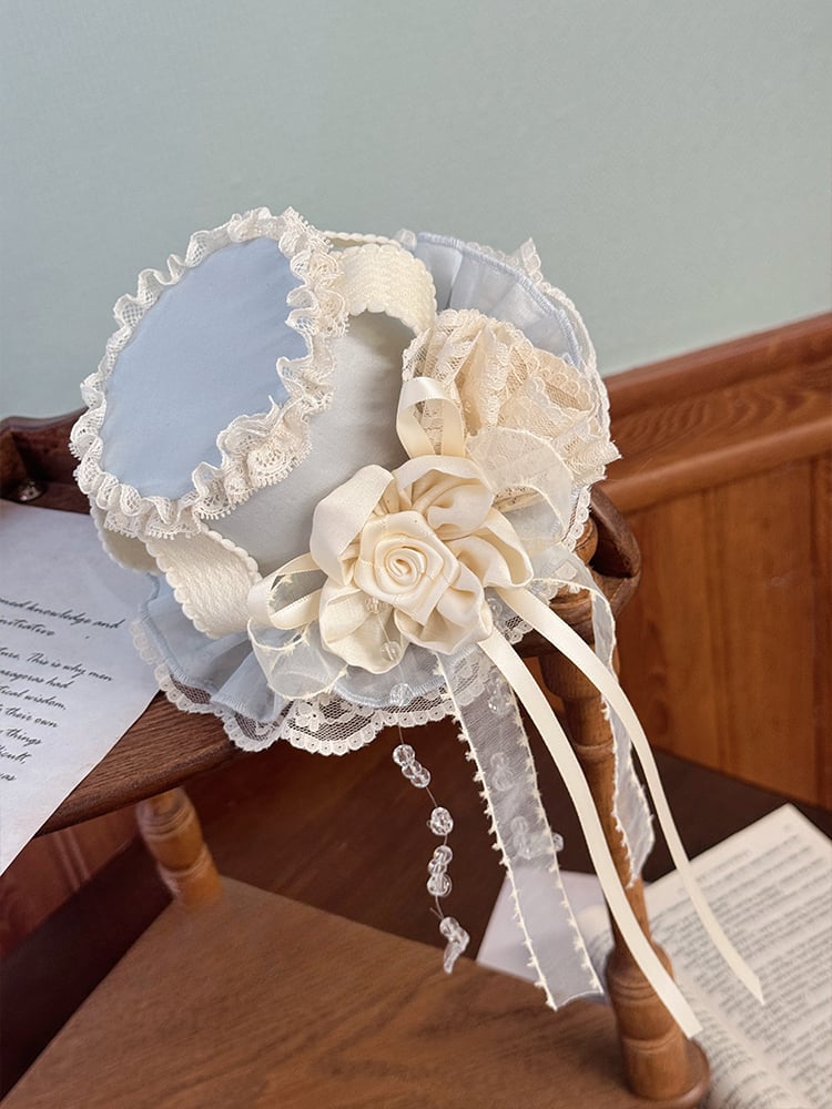 Beige Mini Hat / Blue Black Purple Red