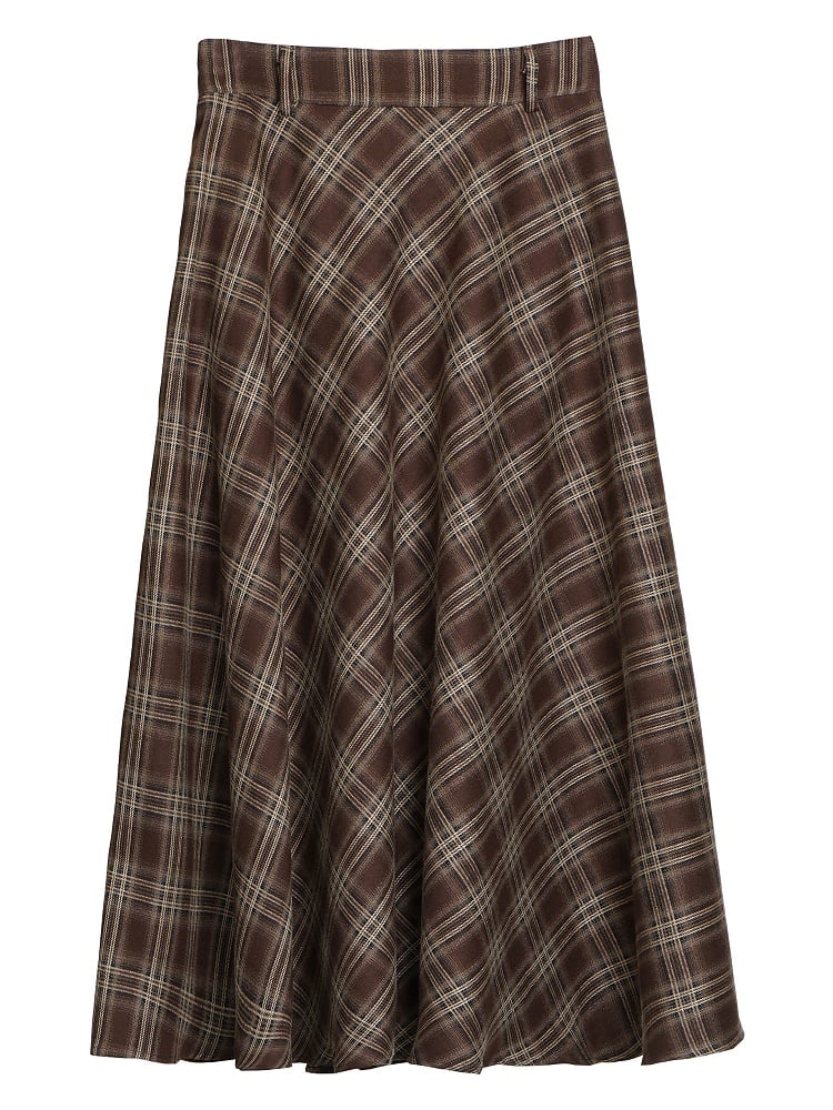 Millard Brown Vintage-Inspired Fashion Tea Length Skirt Plaid