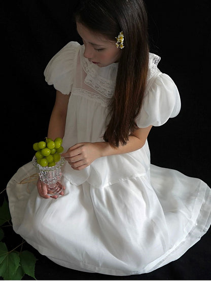White Sleeves Blouse Ruff Puff Lolita Collar