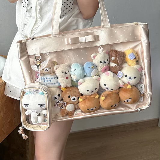 Daily Bag Satin Polka Dot Champagne Ita Pattern