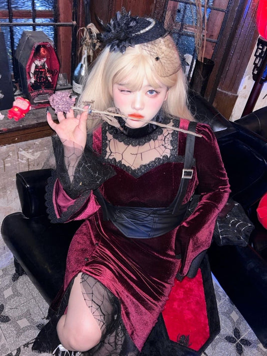 プラスサイズ ブラック ゴシック コルセット ベルト