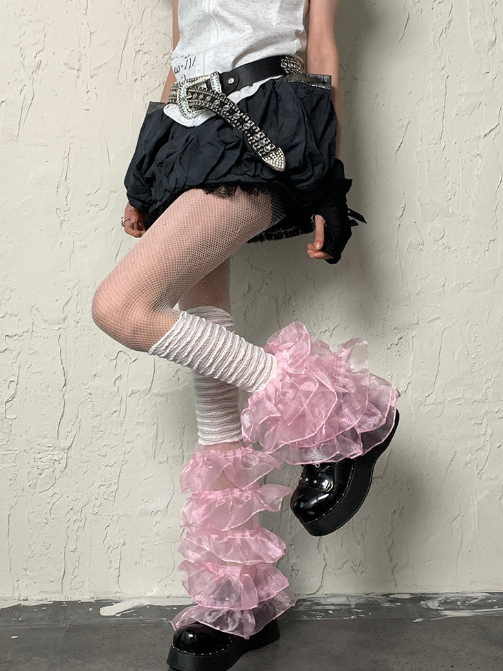 White Rhinestone Tights Y2K Fishnet Decorated Design