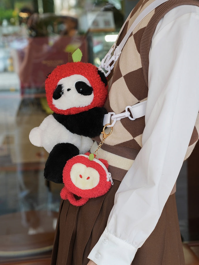 Red Cute Apple-shaped Plushie Coin Purse Key Chain