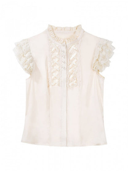 Floral Print Lolita Dress Set with Puff Sleeve Top - Unknown Star