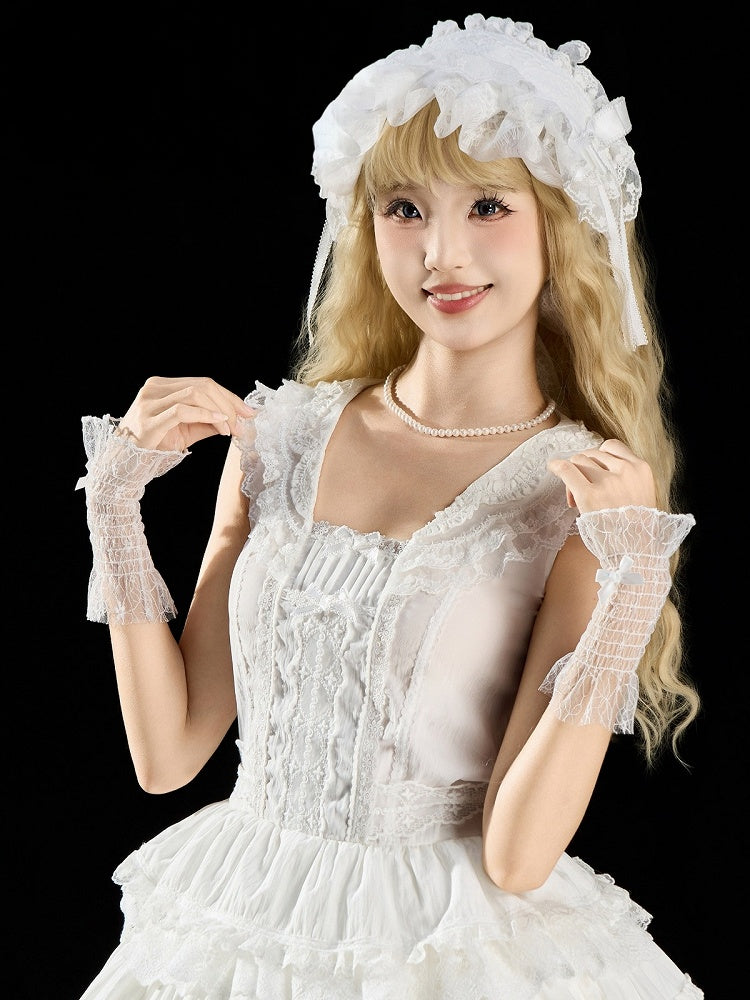 Ivory Lace-Trim Elegant Blouse (Two Styles) - Sleepless Unanswered