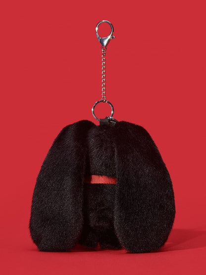Porte-clés brodé Guro Bunny Heart Noir - Kawaii