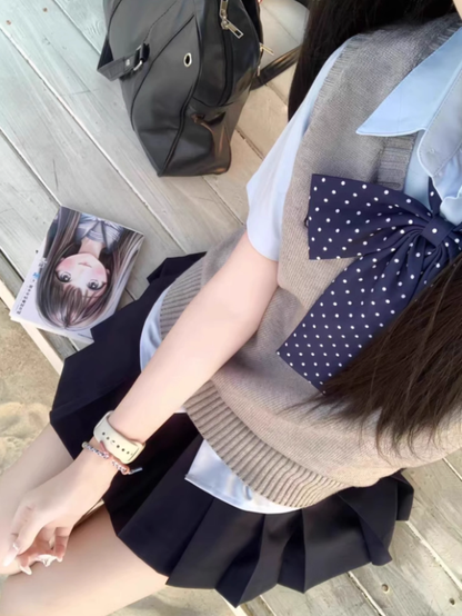 Blue Pleated Legnth JK /55CM Uniform 39CM Dark Skirt