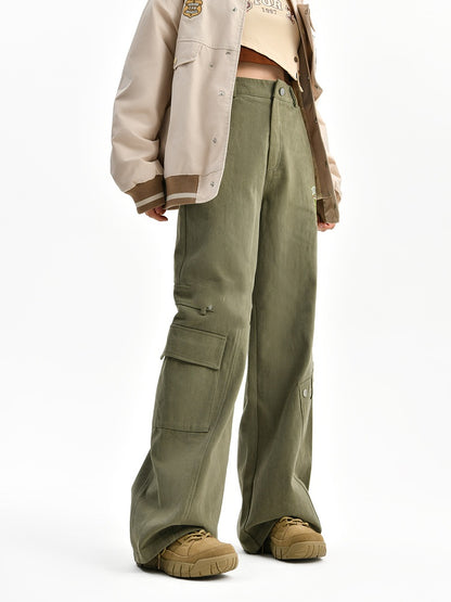 Zootopia Grüne Vintage Cargohose mit geradem Bein