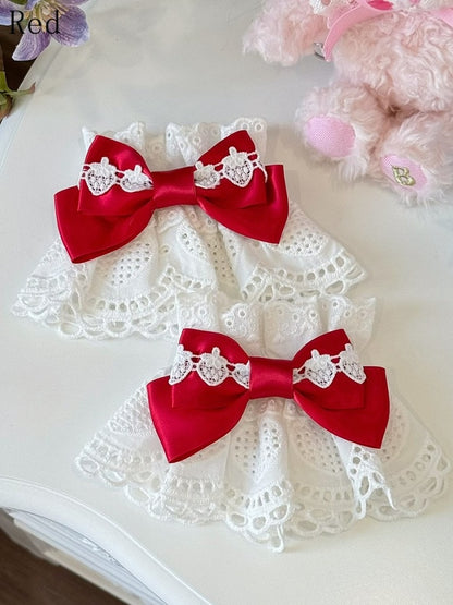 Cuffs Wrist Design 8 Strawberry Color Bowknot Options