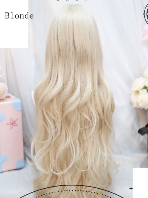 Pink/Black/Dark Long Brown/Light Brown/Blonde/Grey Wavy 75-80cm